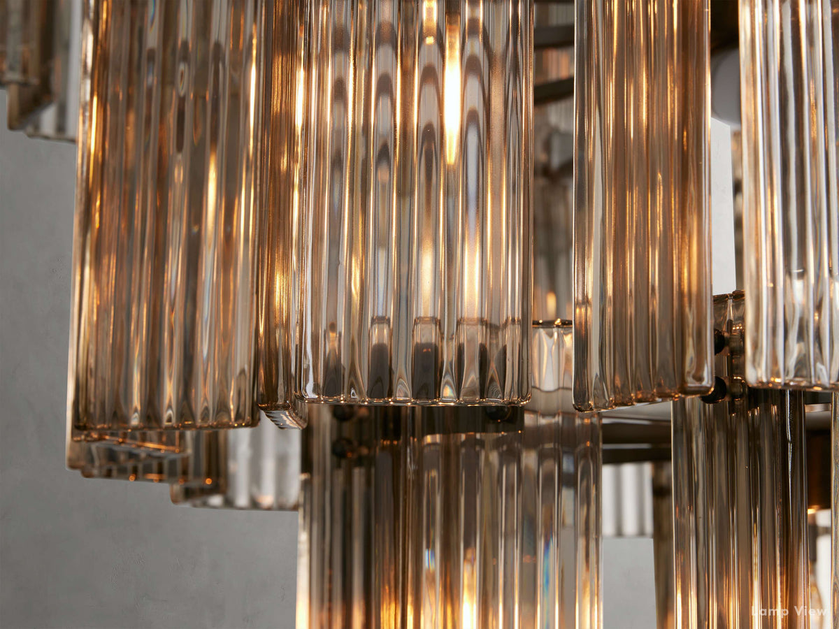 Delsie Grooved Glass Round Chandelier