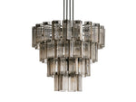 Delsie Grooved Glass Round Chandelier