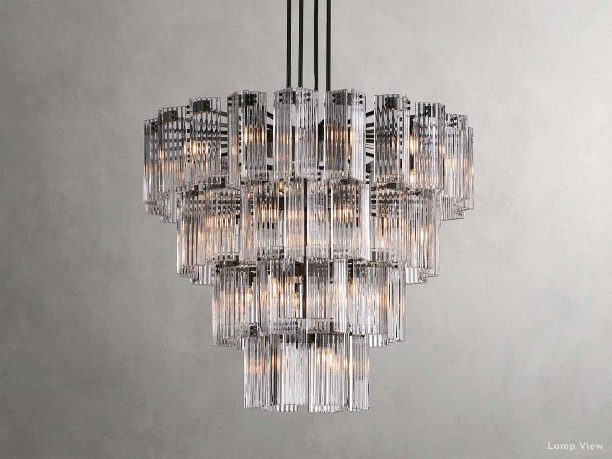Delsie Fluted Striking Round Chandelier