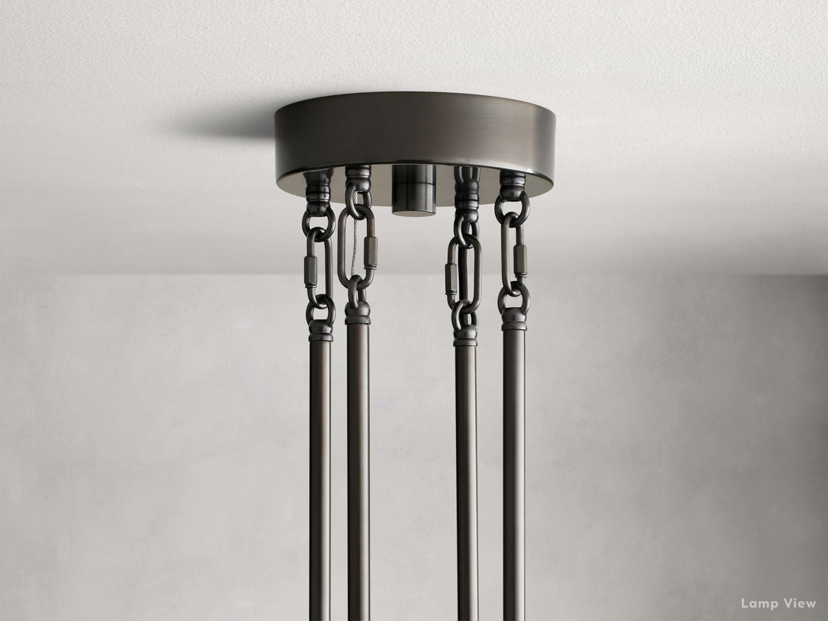 Delsie Grooved Glass Round Chandelier