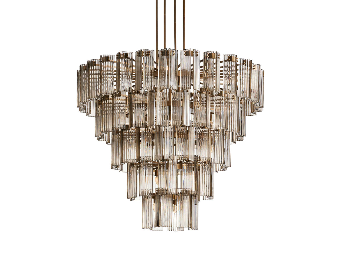 Delsie Grooved Glass Round Chandelier