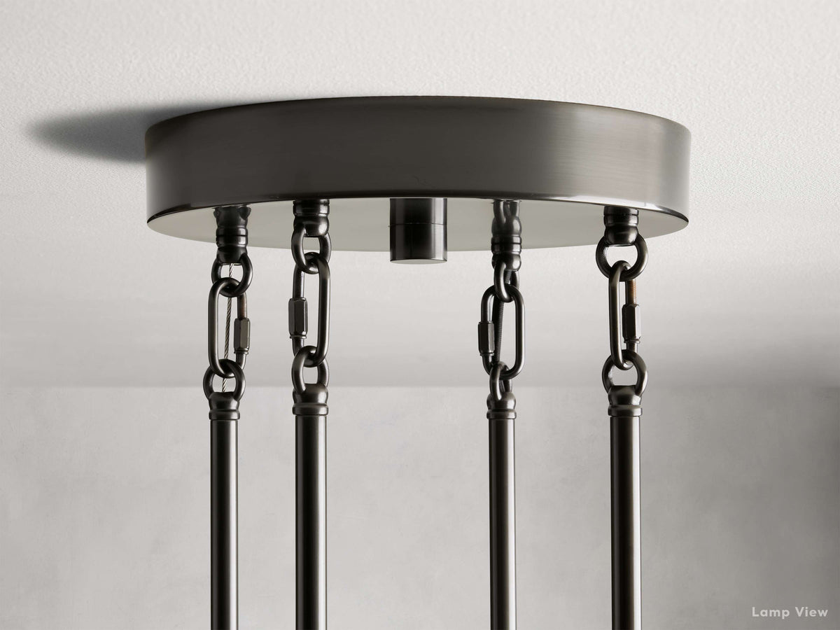 Delsie Grooved Glass Round Chandelier