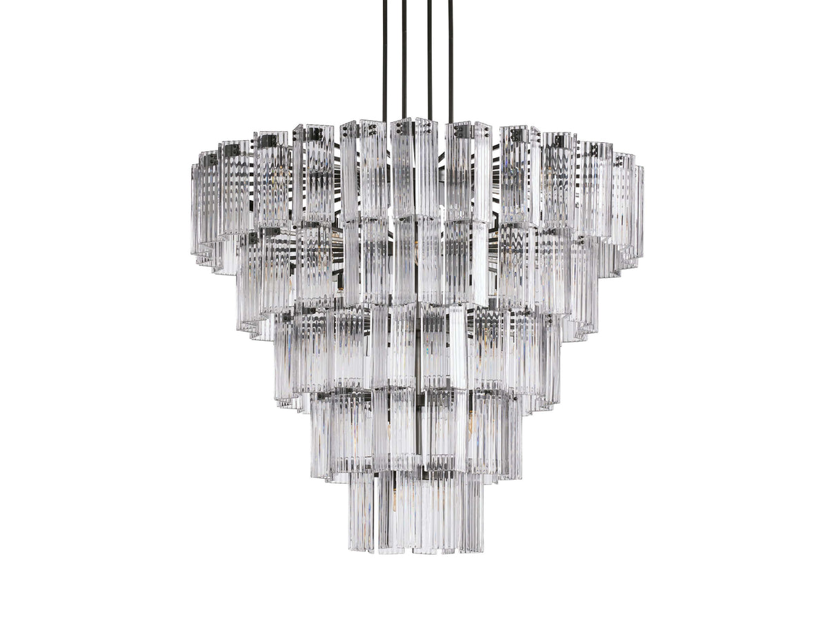 Delsie Grooved Glass Round Chandelier