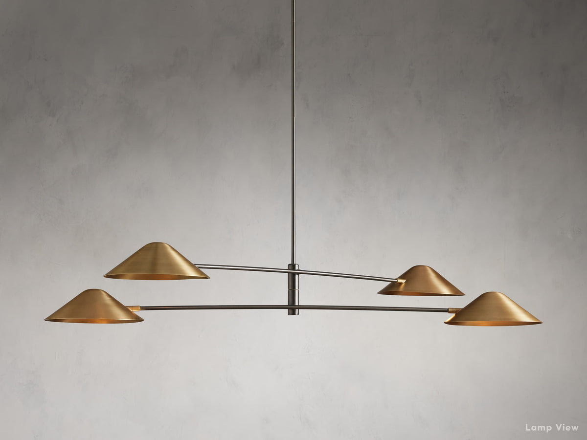 Simms Midcentury Glow Round Chandelier