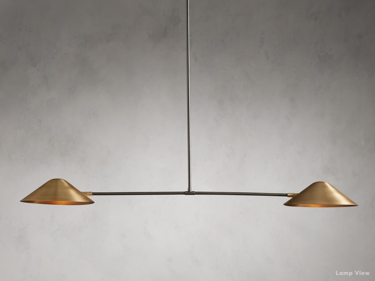 Simms Midcentury Glow Linear Chandelier
