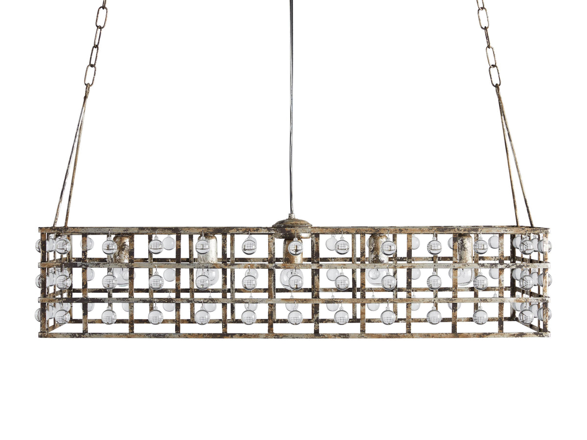 La Cage Mesh Crystal Rectangular Chandelier