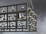 La Cage Mesh Crystal Rectangular Chandelier