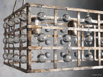 La Cage Mesh Crystal Rectangular Chandelier