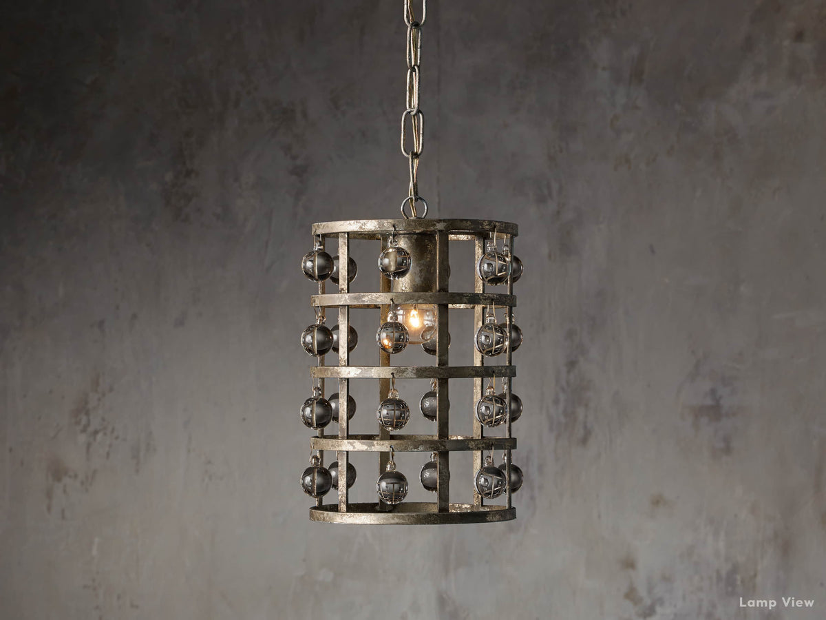 La Cage Mesh Crystal Pendant Light
