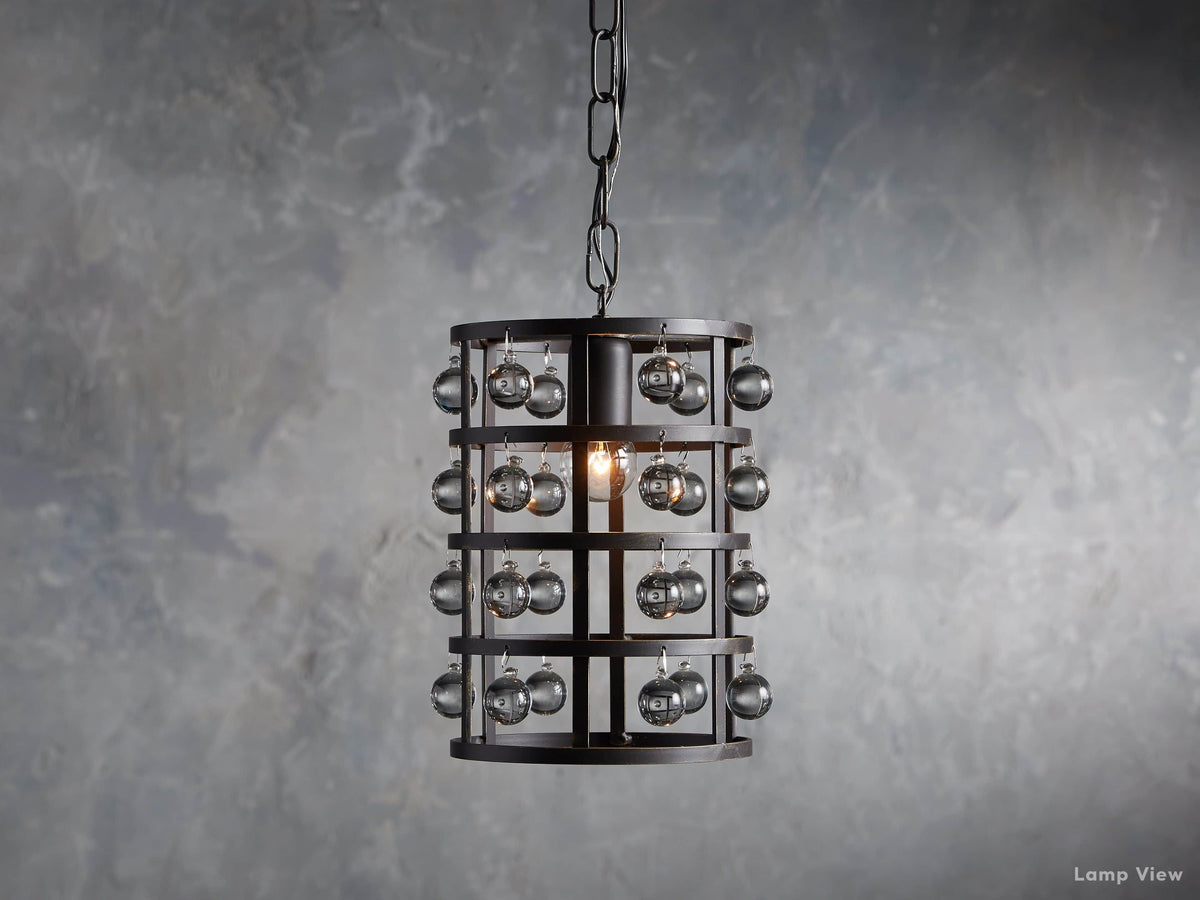 La Cage Mesh Crystal Pendant Light