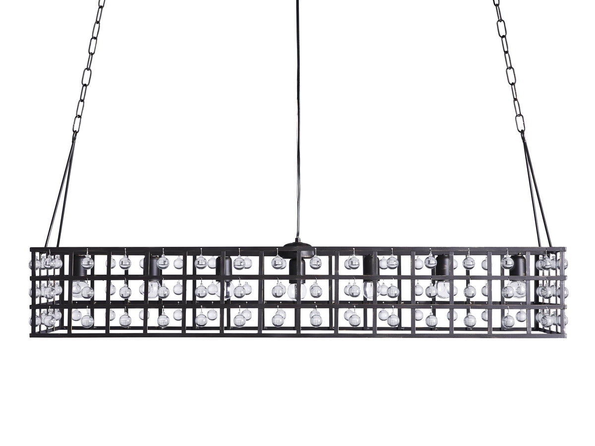 La Cage Mesh Crystal Rectangular Chandelier