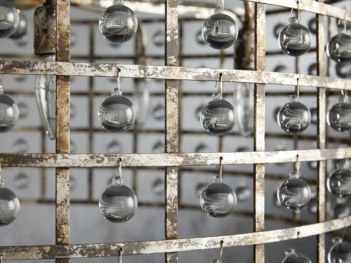 La Cage Mesh Crystal Round Chandelier