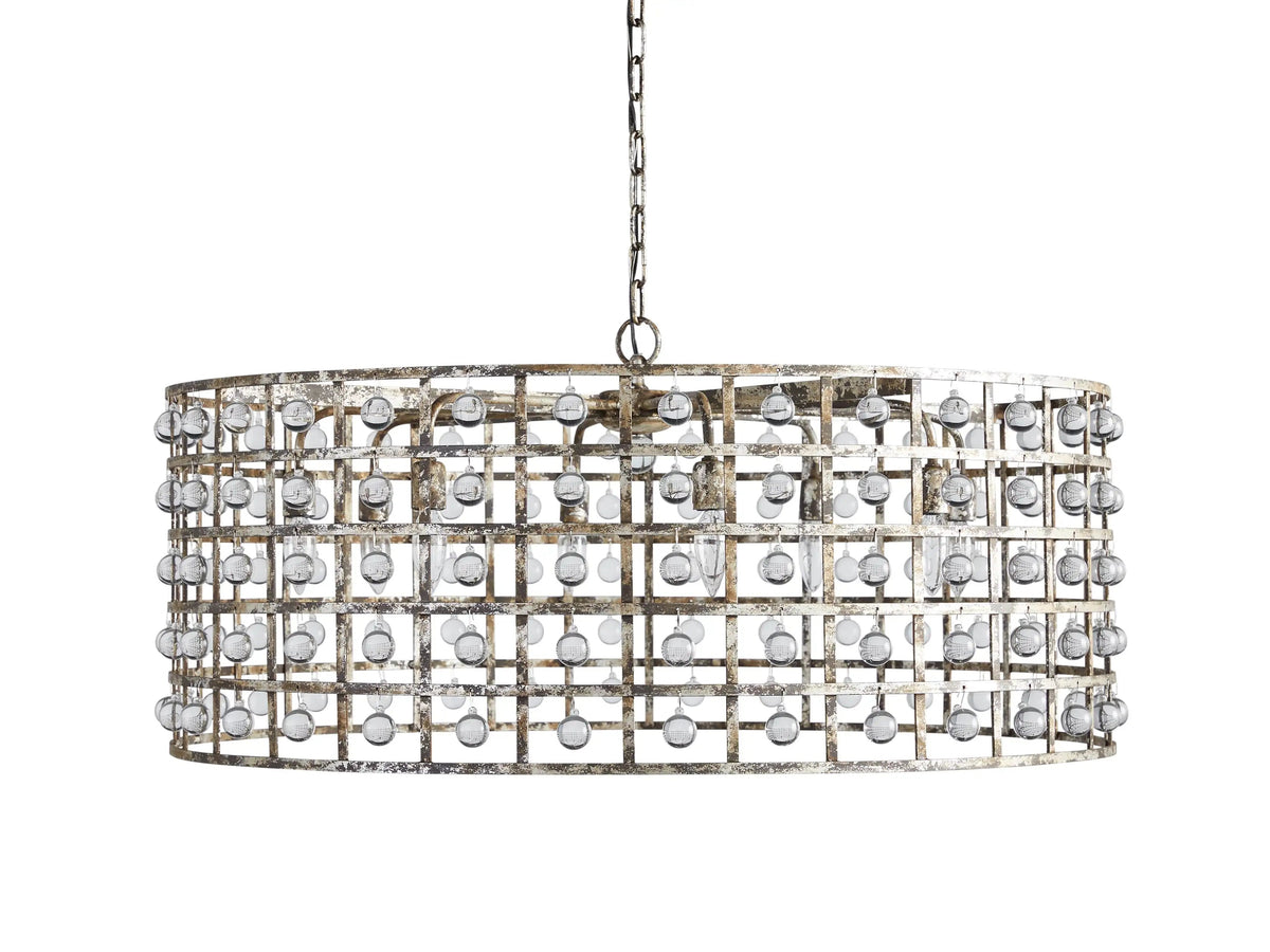 La Cage Mesh Crystal Round Chandelier