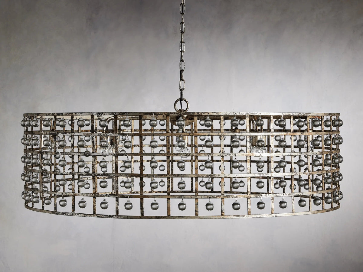 La Cage Mesh Crystal Round Chandelier
