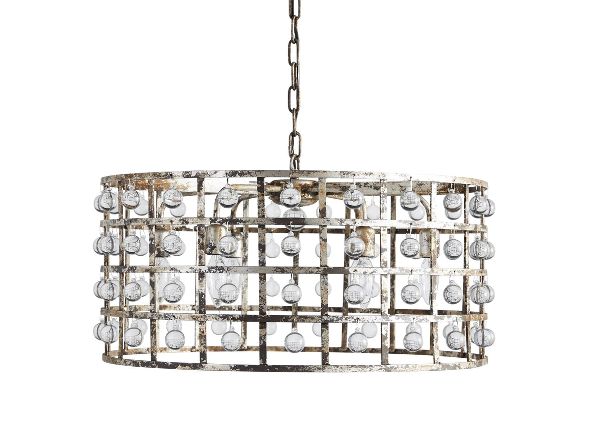 La Cage Mesh Crystal Round Chandelier