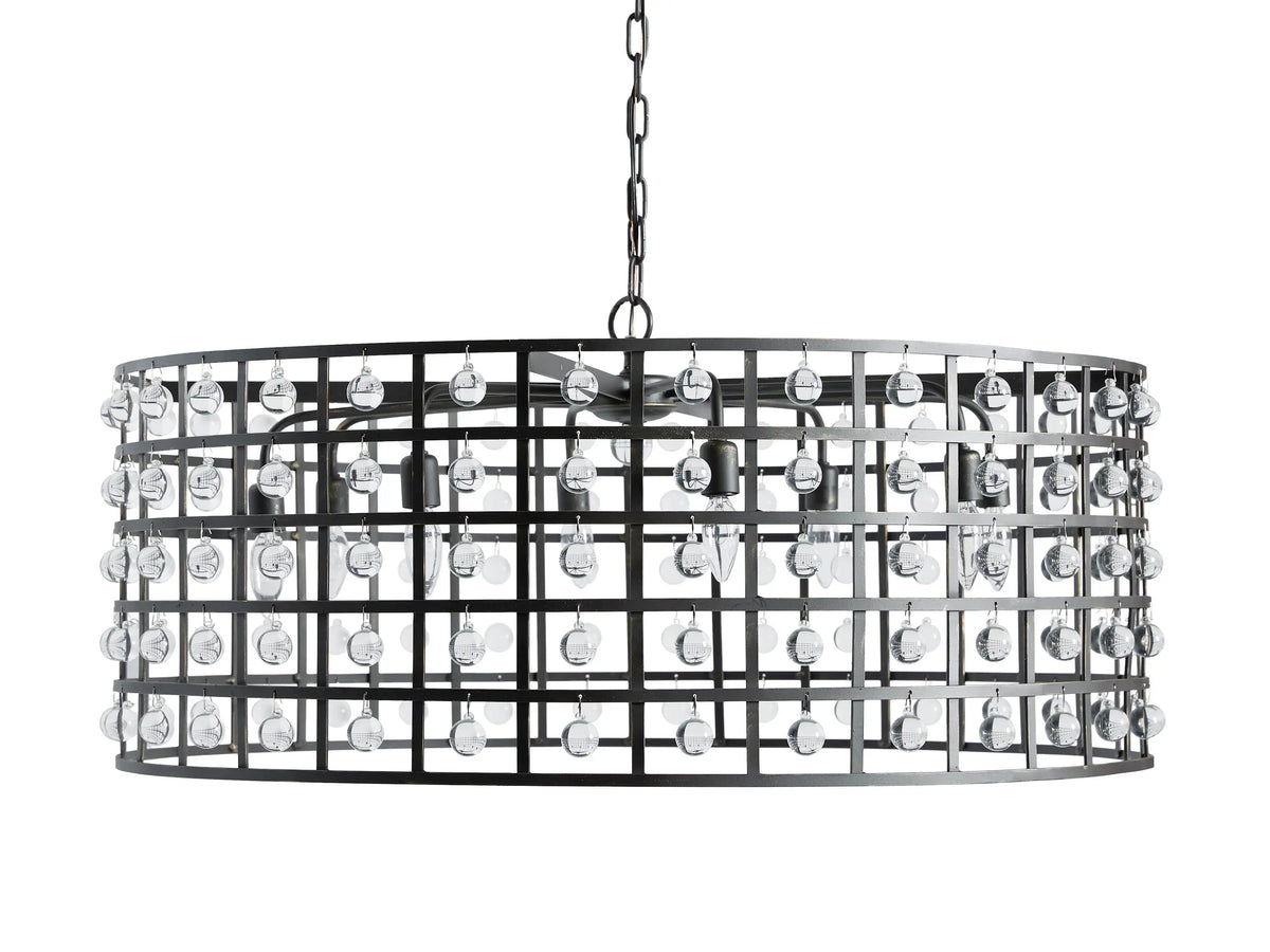 La Cage Mesh Crystal Round Chandelier