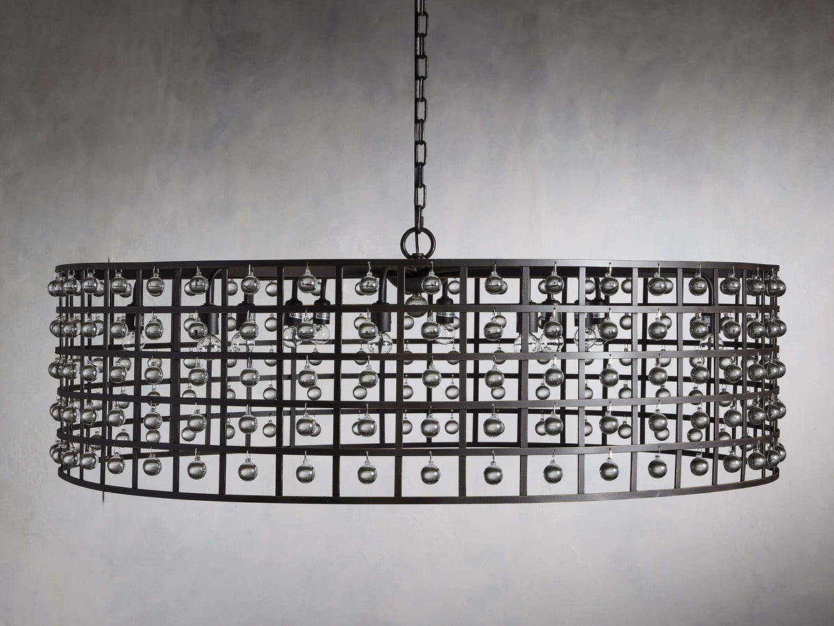 La Cage Mesh Crystal Round Chandelier