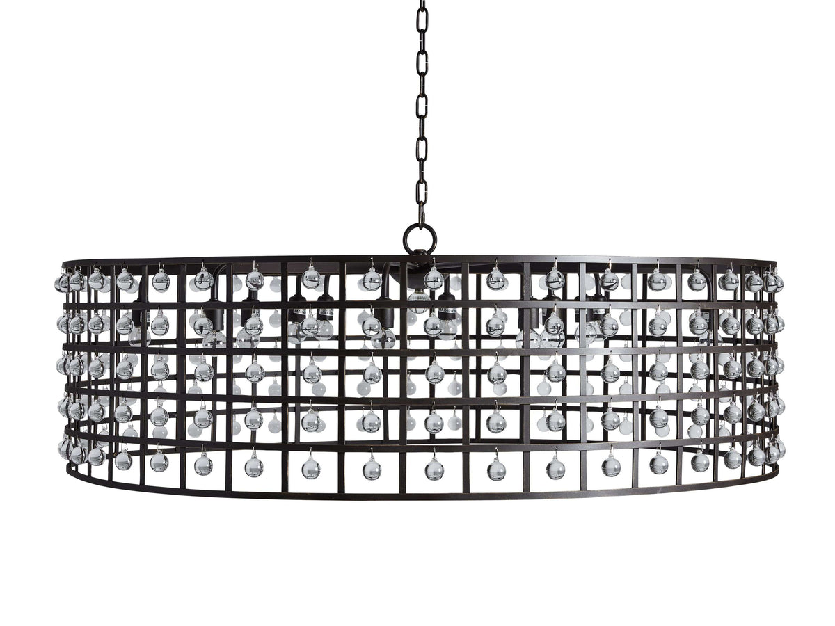 La Cage Mesh Crystal Round Chandelier