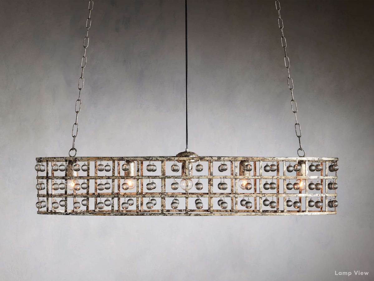 La Cage Mesh Crystal Oval Chandelier