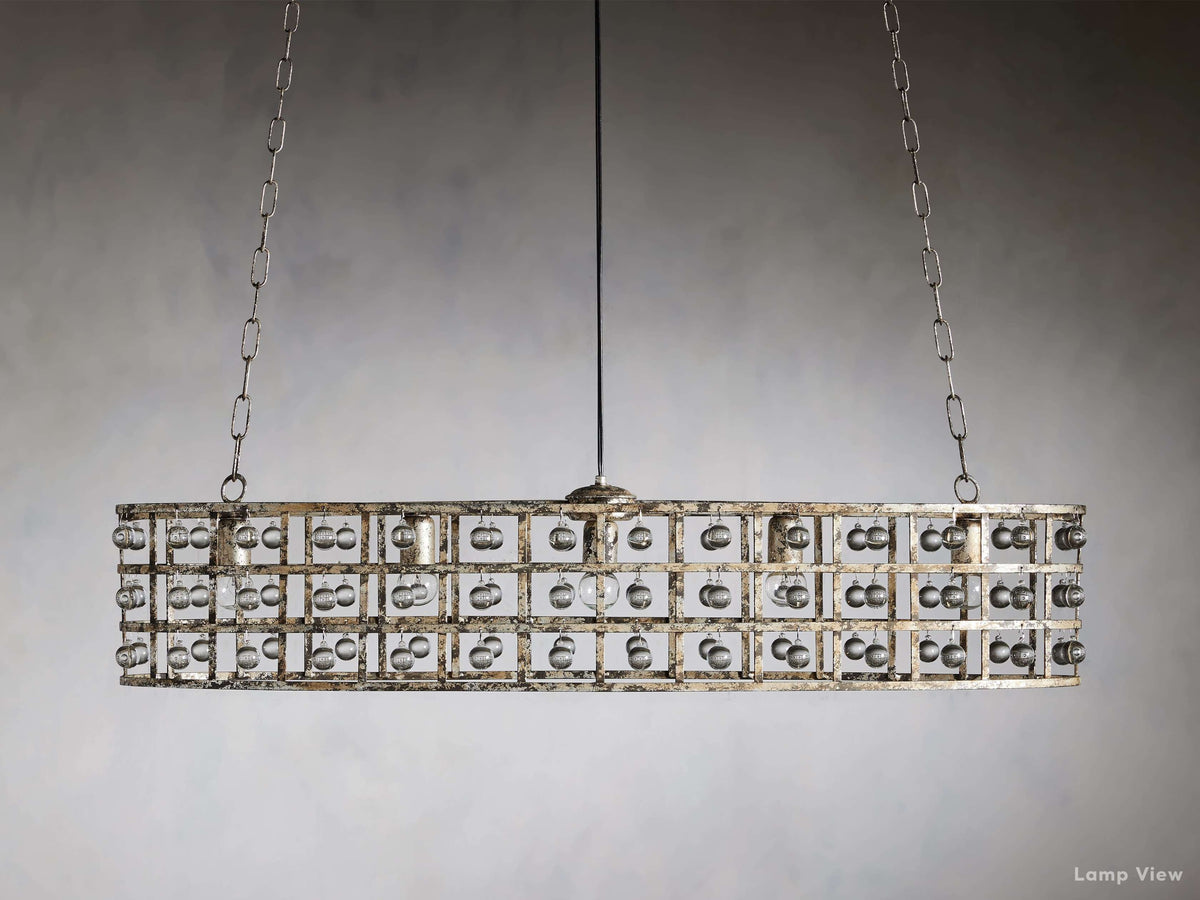 La Cage Mesh Crystal Oval Chandelier
