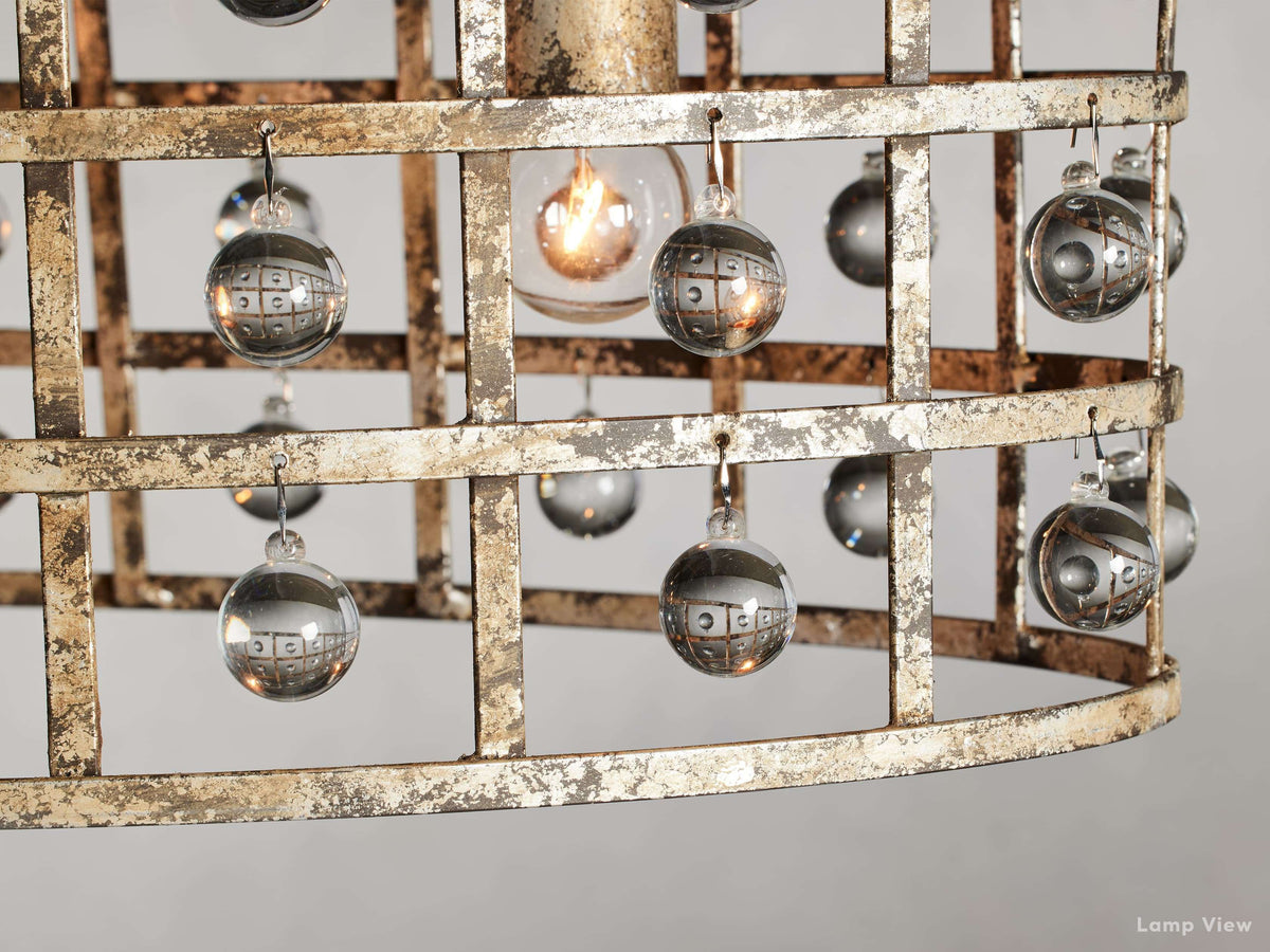 La Cage Mesh Crystal Oval Chandelier