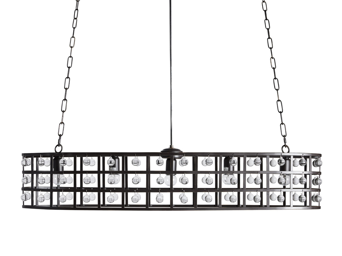 La Cage Mesh Crystal Oval Chandelier