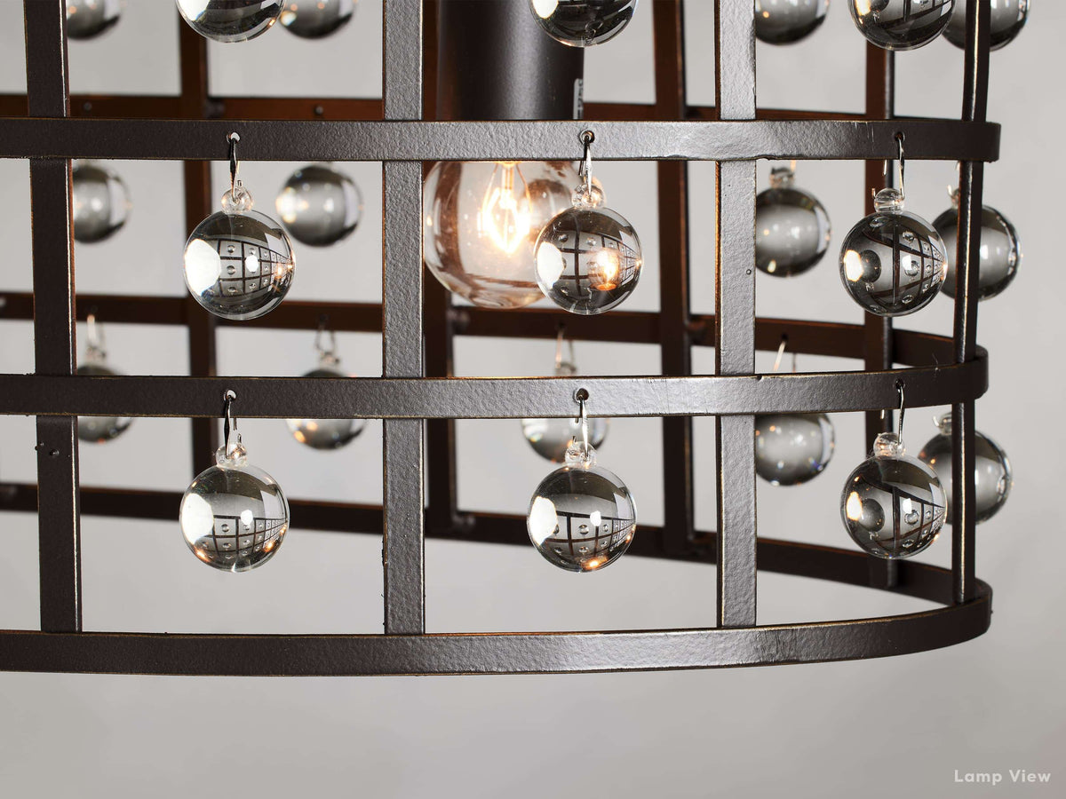 La Cage Mesh Crystal Oval Chandelier