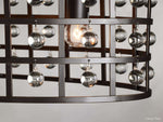 La Cage Mesh Crystal Oval Chandelier