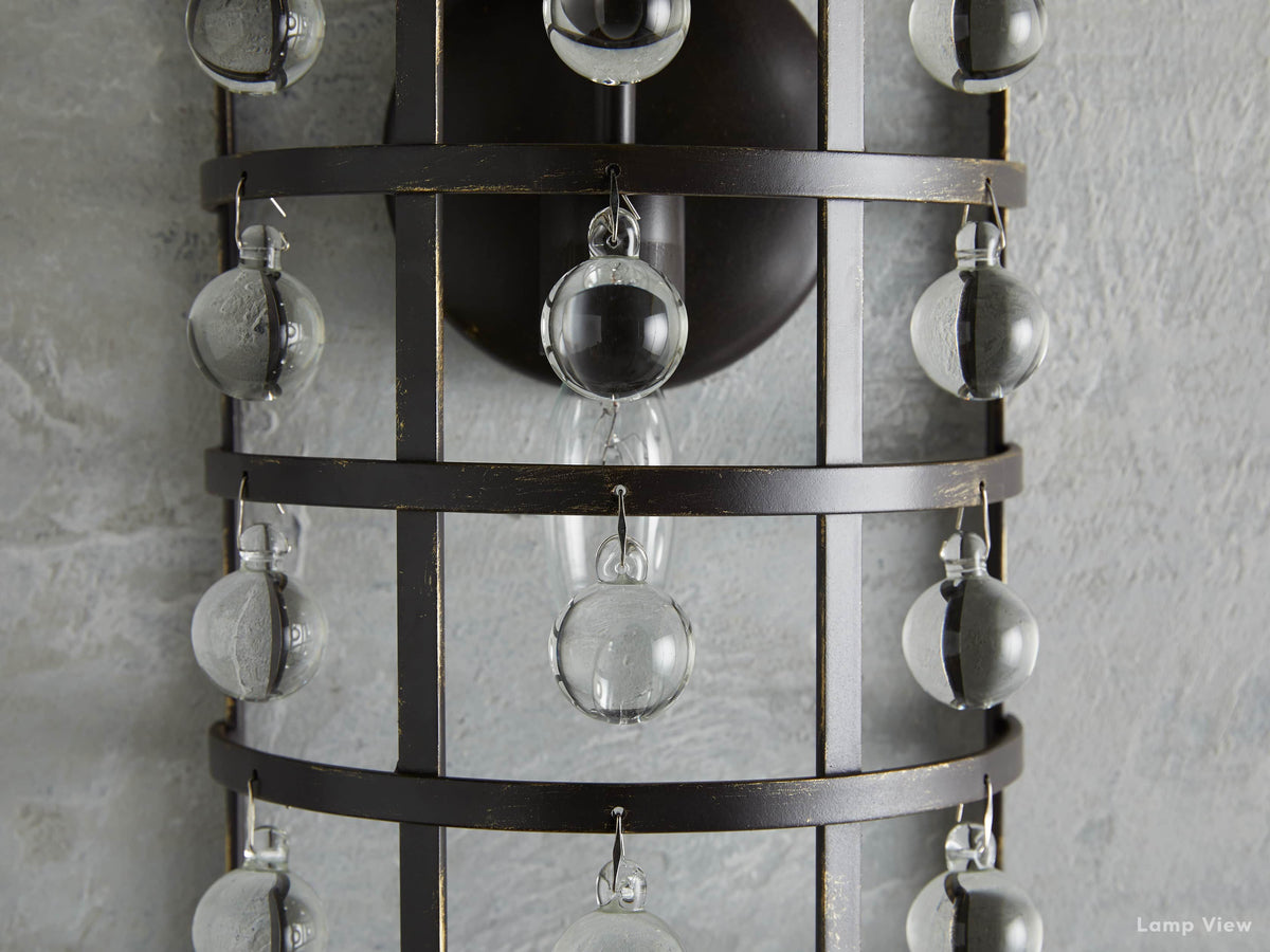 La Cage Mesh Crystal Wall Sconce