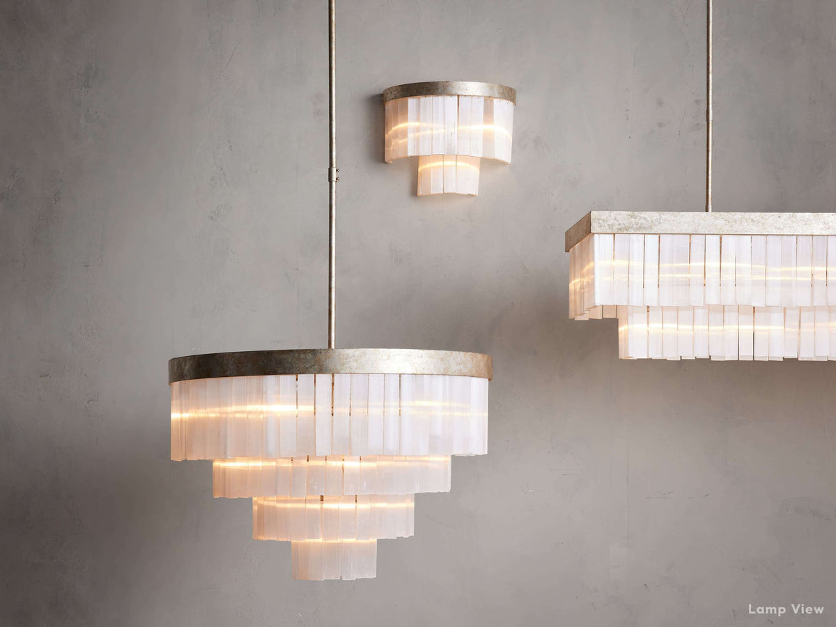Cameron Historic Selenite Rectangular Chandelier