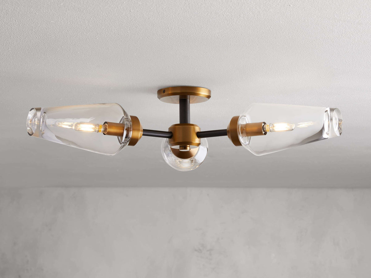 Arrow Sleek Glass Flush Mount