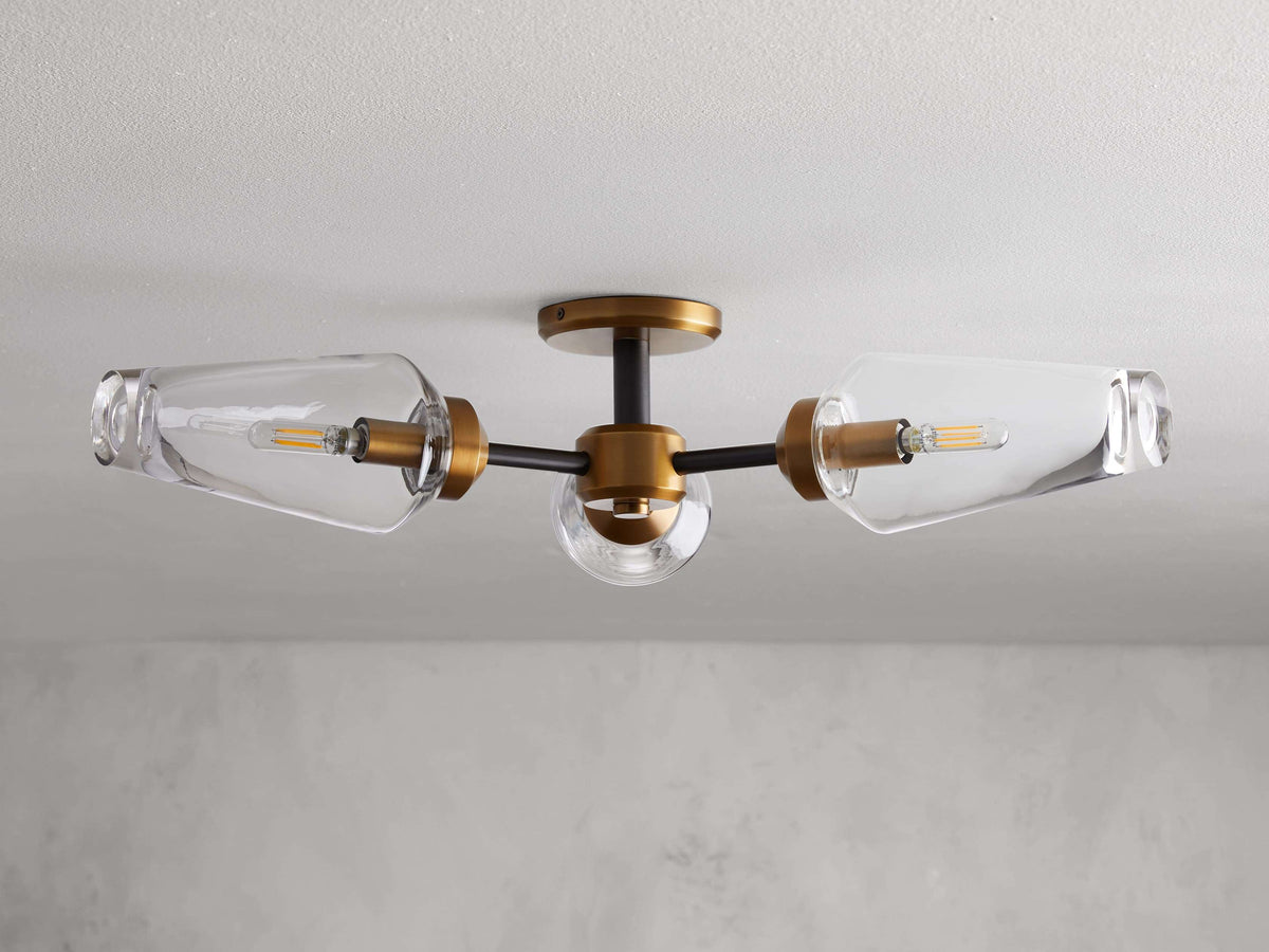 Arrow Sleek Glass Flush Mount