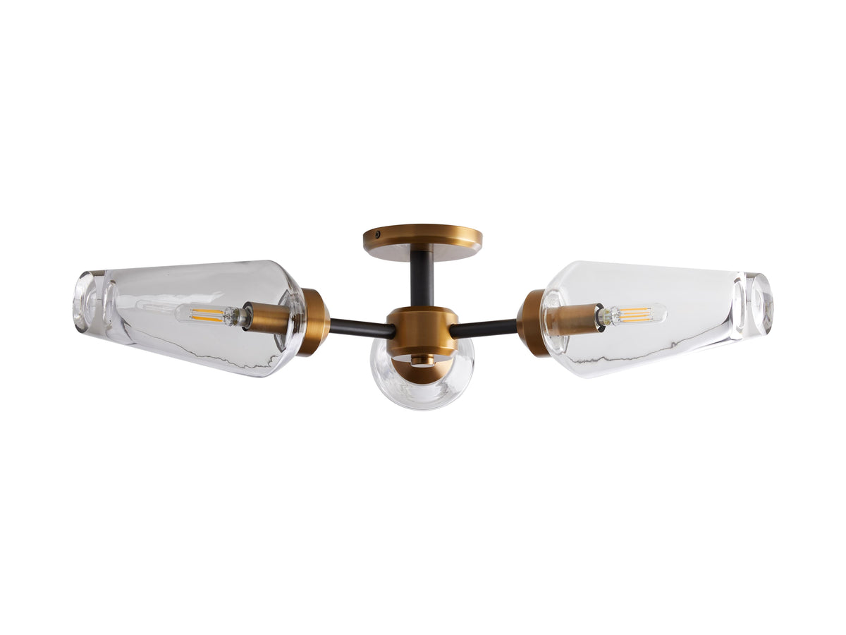 Arrow Sleek Glass Flush Mount