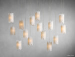 Gianna Selenite Vertical Rectangular Chandelier