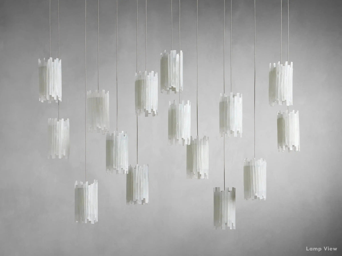 Gianna Ambient Selenite Rectangular Chandelier