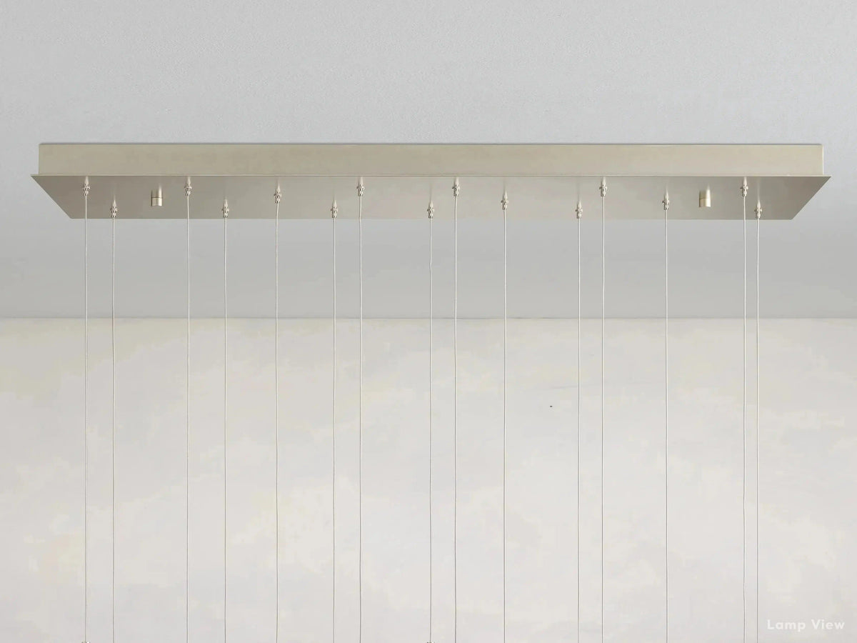 Gianna Selenite Vertical Rectangular Chandelier