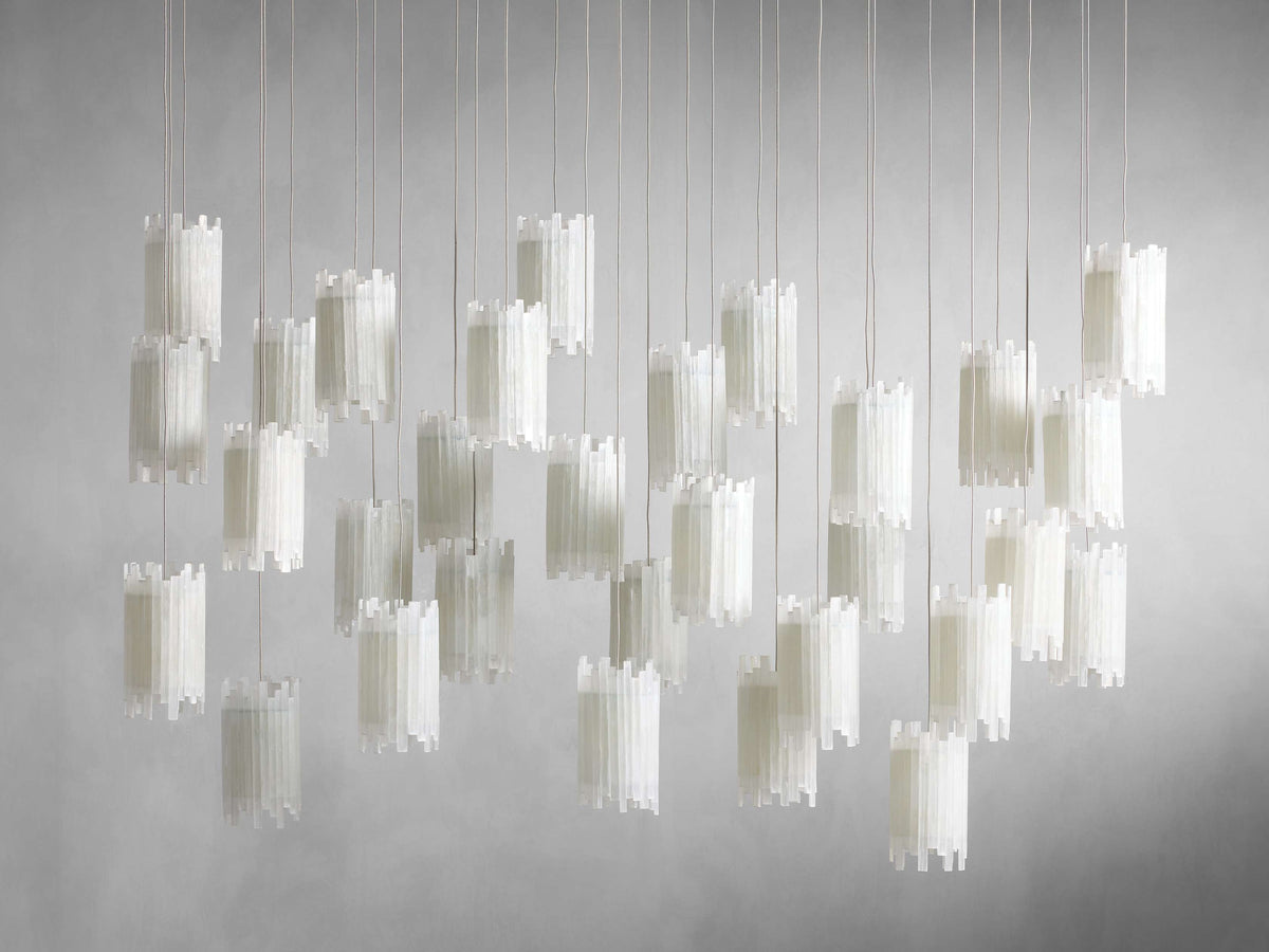 Gianna Ambient Selenite Rectangular Chandelier