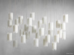 Gianna Selenite Vertical Rectangular Chandelier