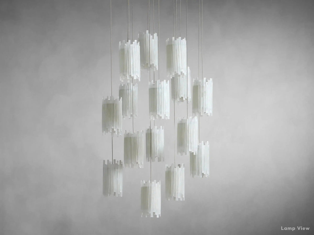 Gianna Ambient Selenite Round Chandelier
