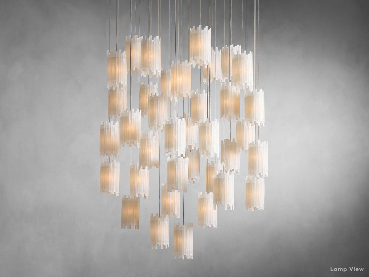 Gianna Ambient Selenite Round Chandelier