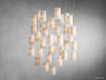 Gianna Ambient Selenite Round Chandelier