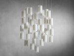 Gianna Selenite Vertical Round Chandelier