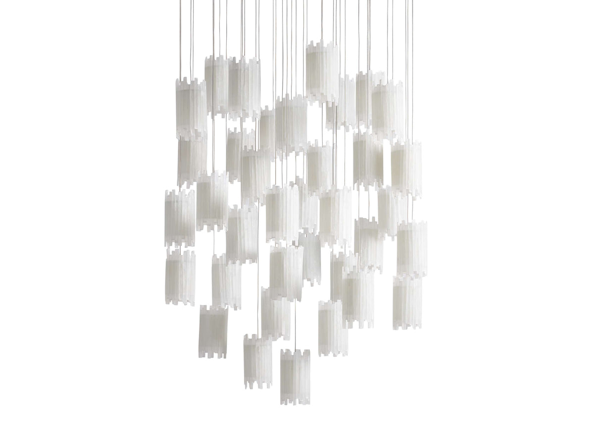 Gianna Selenite Vertical Round Chandelier