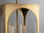 Palladian Facade Glass Outdoor Chandelier