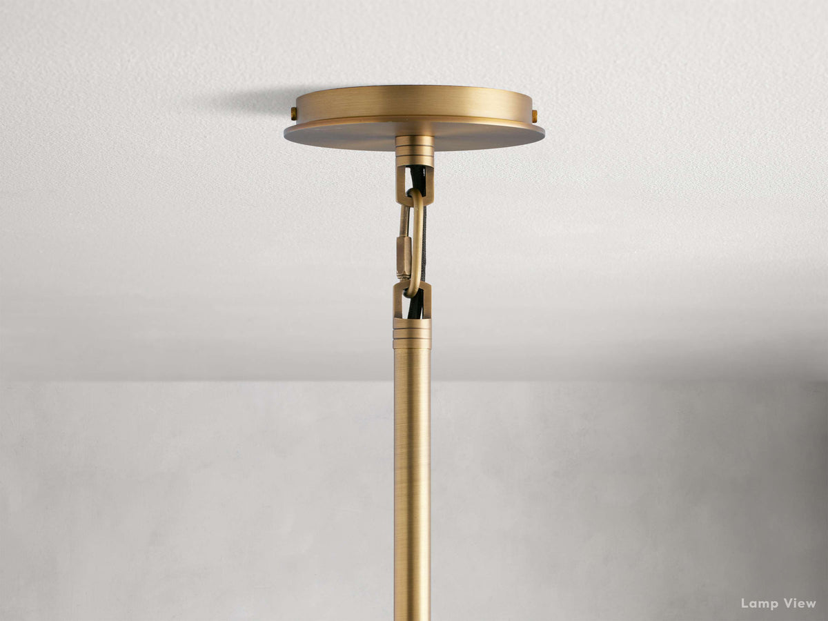 Palladian Facade Glass Outdoor Chandelier