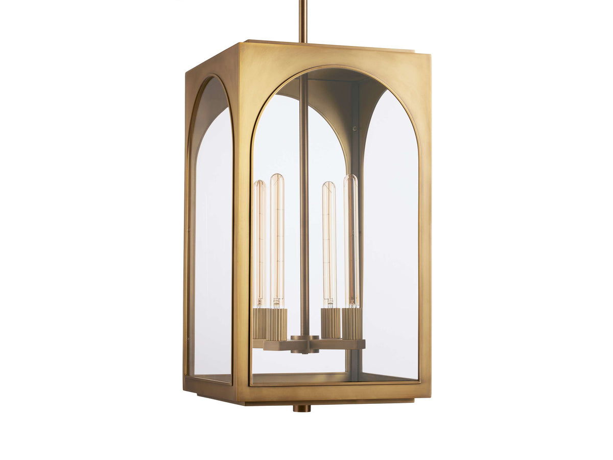 Palladian Facade Glass Outdoor Chandelier