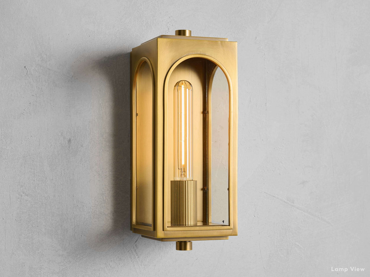Palladian Facade Glass Outdoor Wall Sconce