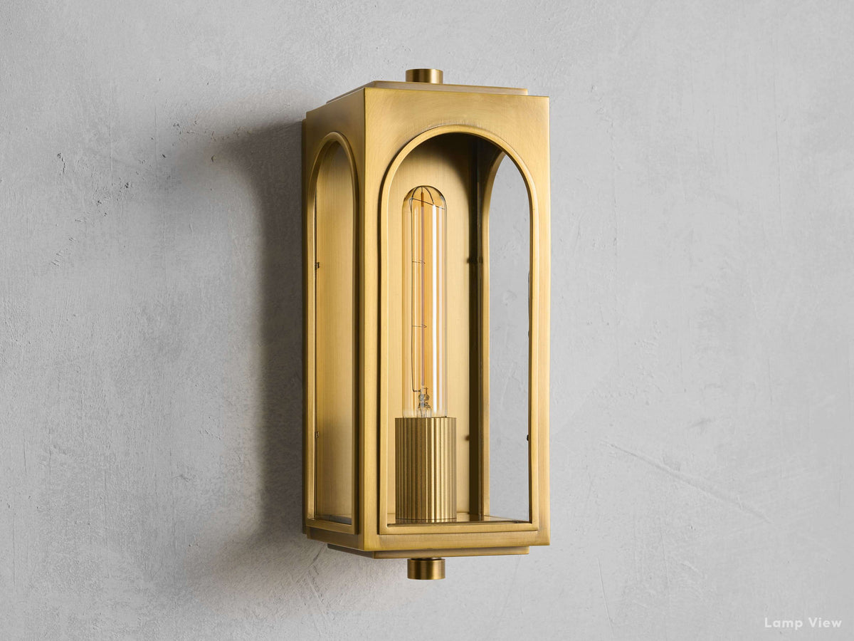 Palladian Facade Glass Outdoor Wall Sconce