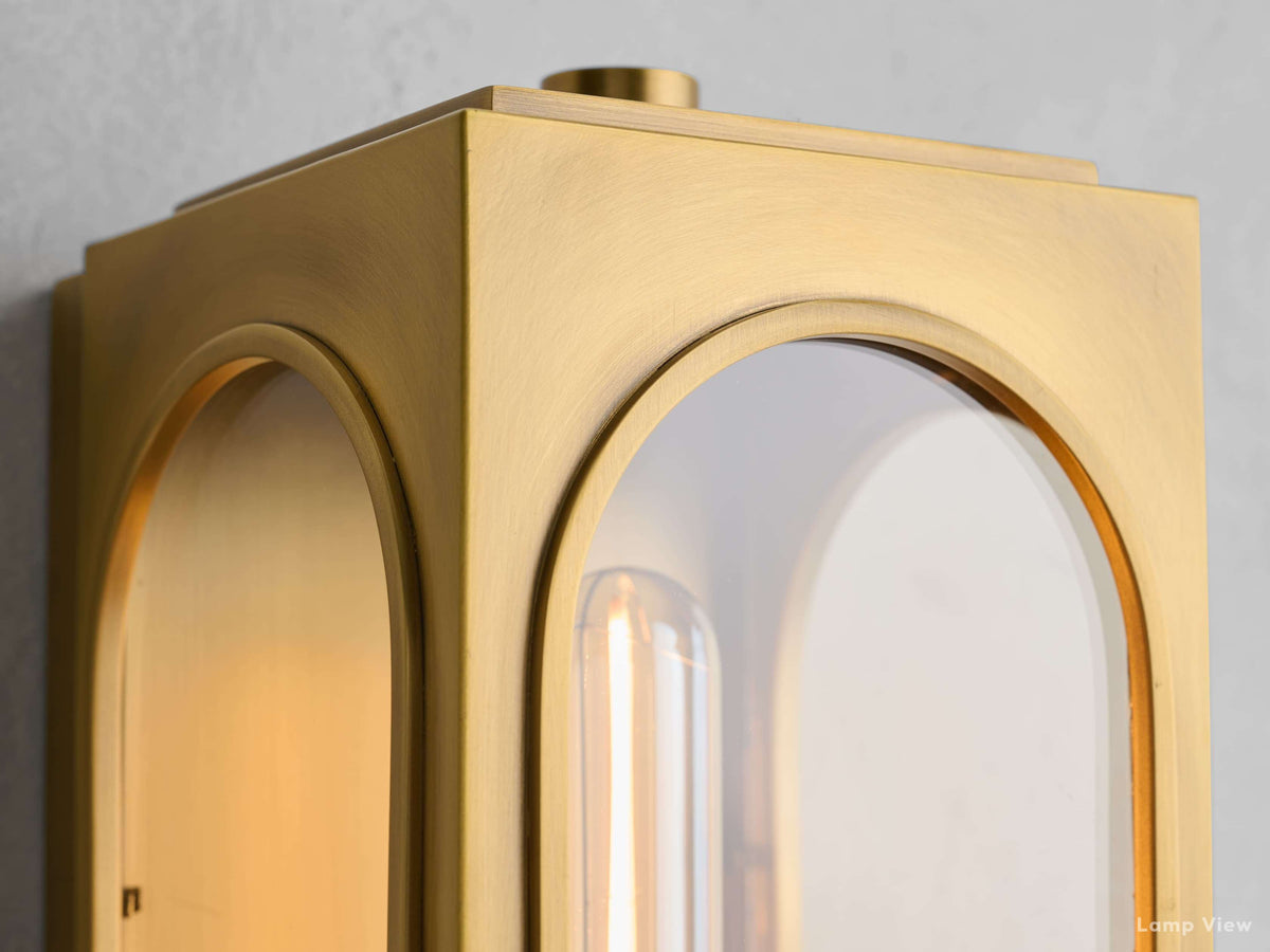 Palladian Facade Glass Outdoor Wall Sconce