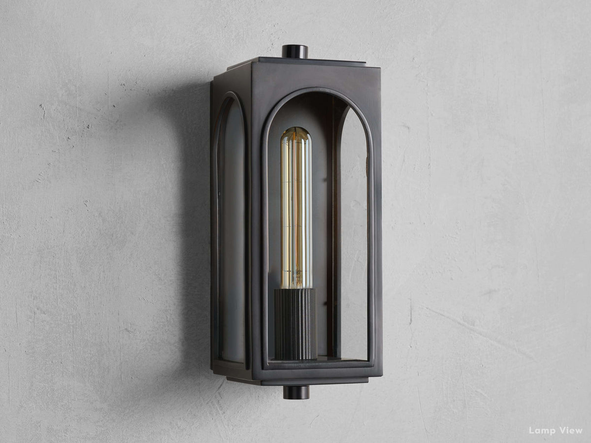 Palladian Facade Glass Outdoor Wall Sconce